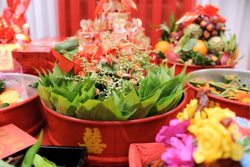Betel leaves and areca nuts used in Vietnamese traditional ceremonies